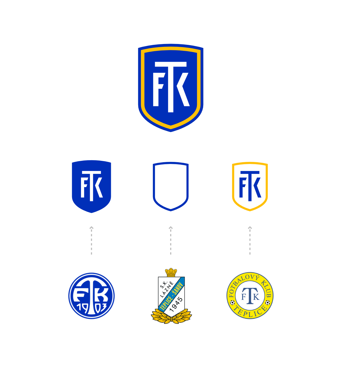 logo FK Teplice - konstrukce